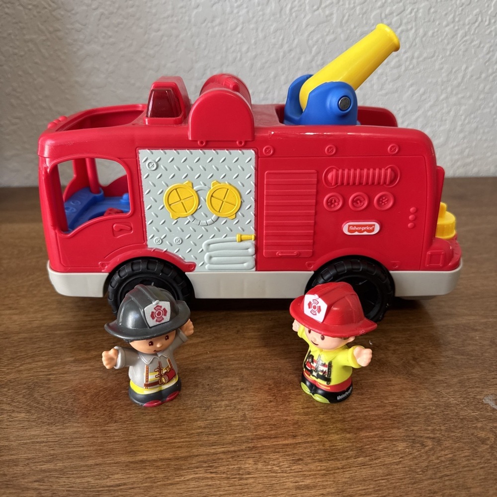 Fisher-Price Little People Firetruck 2017 With 2 Fire People Tested Works